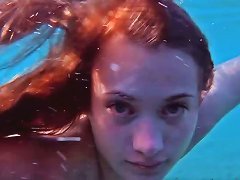 Julia Is Swimming Underwater Nude In The Sea